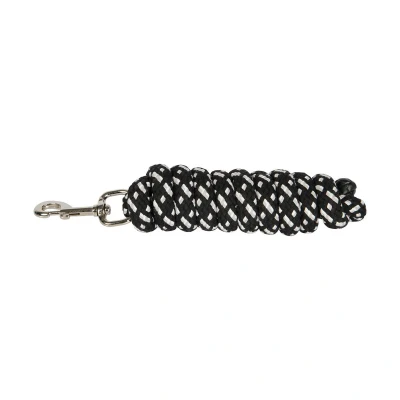 Afbeelding van Harry&#039;s Horse Halstertouw mounty, zilverkleurige muskaton, 2M One Size Zwart Wit