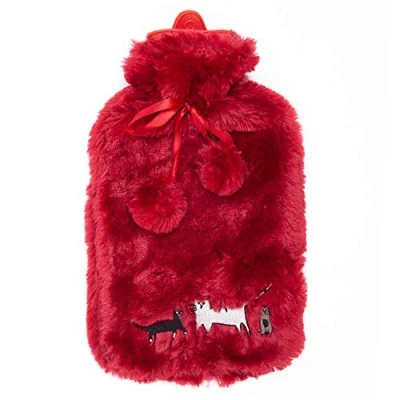 Afbeelding van Biggdesign Cats Kruik Warmwaterkruik Kruikzak Kruikhoes Warmwaterzak Kinderkruik Warmwater met zachte Hoes Rood