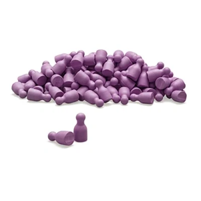 Afbeelding van Wissner actief leren 100 speelfiguren/halma kegels in paars 24 x 12 mm RE Wood®