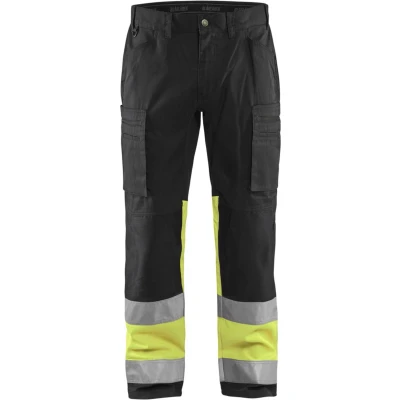 Afbeelding van Blaklader Werkbroek met stretch High Vis 1551 1811 Zwart/High Geel
