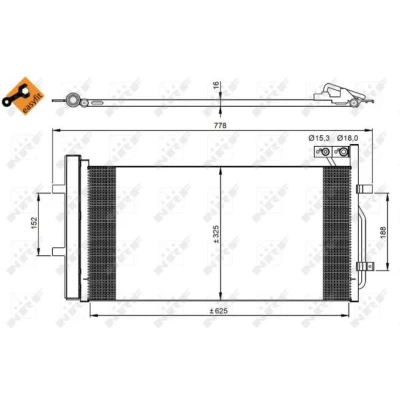 Afbeelding van Condensor, airconditioning NRF 350029