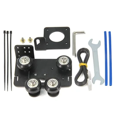 Afbeelding van Zeberoxyz Upgrade Direct Drive Ondersteuning Aluminiumlegering Plaat met 4 stks POM Katrollen Compatibel Dual/Single Gear/Titan/BMG Extruder, Gemakkelijk Print Flexibele Filament voor Ender5 Serie (Plaat Ender5)