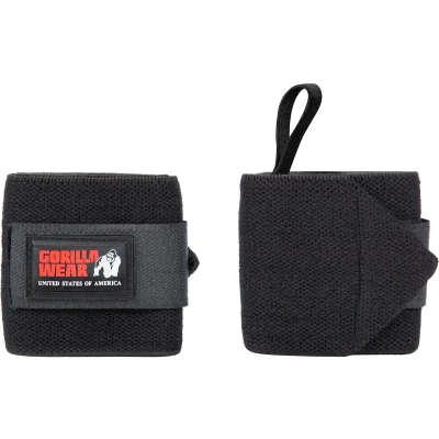 Afbeelding van Gorilla Wear Basic Wrist Wraps Zwart / Rood Fitness Handschoenen Krachttraining Crossfit Polsbrace