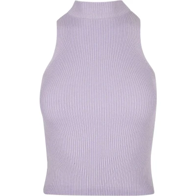 Afbeelding van Urban Classics Short Turtleneck Top, Dames, Maat: XXL, Lilac