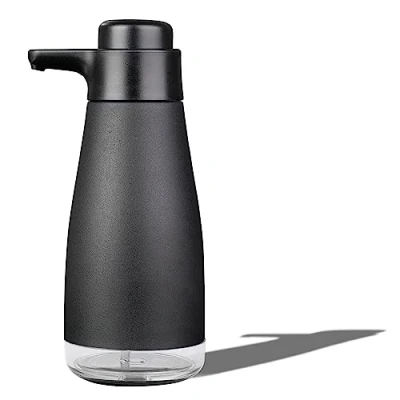 Afbeelding van AIKE 470ML Zeepdispenser, Afwasmiddel Dispenser voor Keuken, Roestvrijstalen Vaatzeepdispenser Handmatige Pomp, Zwart