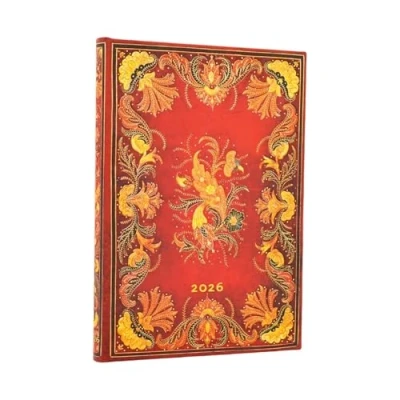 Afbeelding van 2026 Spinola Hours (Ancient Illumination) Maxi 12 month Horizontal Hardcover Flexi Dayplanner (Elastic Band Closure)
