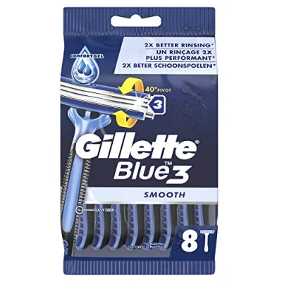 Afbeelding van Gillette Blue 3 Smooth wegwerp scheerapparaat voor heren, 8 stuks