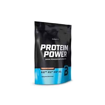 Afbeelding van BioTechUSA Protein Power Eiwitrijk, Suikervrij, Lactosevrij, Glutenvrij Creatine toegevoegd, 1 kg, Aardbei Banaan
