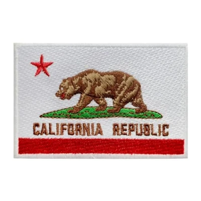 Afbeelding van California State Flag Patch, patch geborduurd opstrijkbare badge voor kleding enz. 9x6 cm