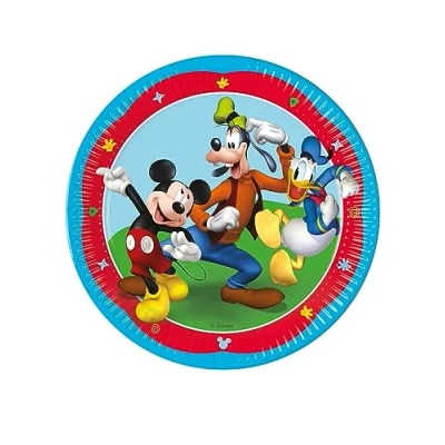 Afbeelding van Vegaoo 8 kartonnen borden FSC Mickey Mouse 23 cm