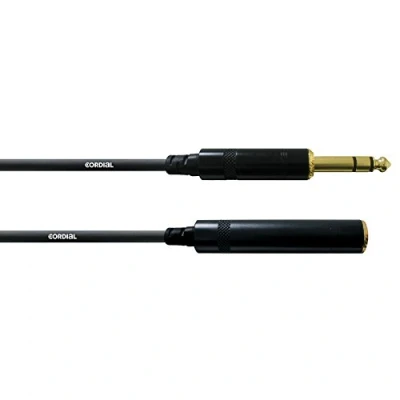 Afbeelding van Cordial CFM 3 VK verlengkabel hoofdtelefoon 6.3 mm TRS jack 3m