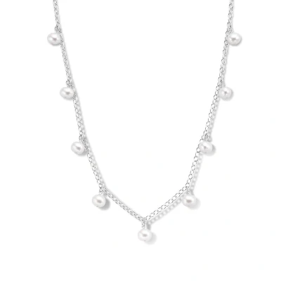 Afbeelding van zilver gerhodineerd collier parels 41 + 4 cm 1336546 horloge Zilverkleur 45