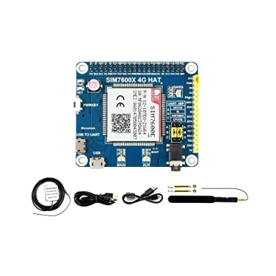 Afbeelding van Waveshare 4G/3G/2G/GSM/GPRS/GNSS Hat for Raspberry Pi 4 Jetson Nano Based on SIM7600E H Supports LTE CAT4 Downlink Data Transfer