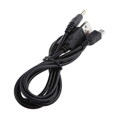 Afbeelding van OcioDual 2 in 1 USB laad en datakabel, compatibel met Sony PSP 1000 / 2000 3000, zwart, m