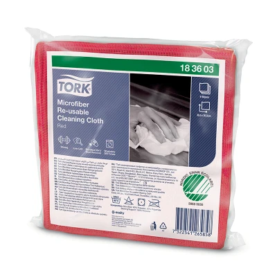Afbeelding van Tork Microvezel Herbruikbare Reinigingsdoek Rood 183603
