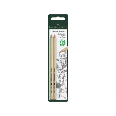 Afbeelding van gumpotlood Faber Castell Perfection 7056 2 stuks op blister
