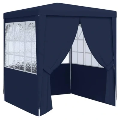 Afbeelding van vidaXL Partytent met Zijwanden Feesttent Tuintent Paviljoen Tuinprieel Prieel Scherm Tuinpaviljoen Partytenten Tent Professioneel 90 g/m² 2x2 m Blauw