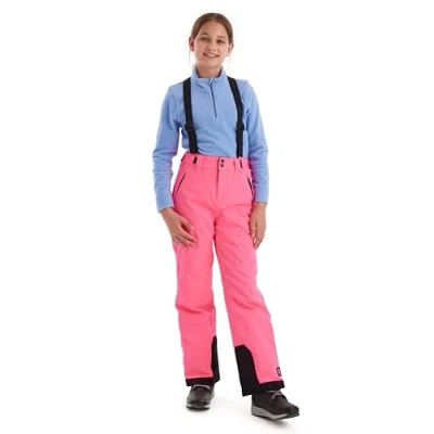 Afbeelding van killtec Skibroek voor meisjes met afritsbare slab en randbescherming Girls 242, neon roze, 152, 43402 000