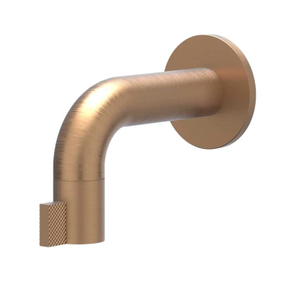 Afbeelding van IVY Tribe wandfonteinkraan 10cm RVS 316 Geborsteld Mat Koper PVD