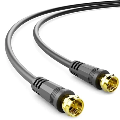 Afbeelding van deleyCON 10m Satelliet TV Antennekabel Coaxiale Kabel HDTV 4 Voudig Afscherming DVB S S2 Radio DAB Vergulden Metalen Stekker Zwart