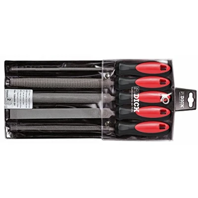 Afbeelding van Dick 1304200 2K Vijlen/rasp set, kap 2 met handgreep, 5 delig Lengte 200 mm 1 set(s)