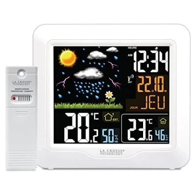 Afbeelding van La Crosse Technology WS6820 Draadloos weerstation met gekleurd LCD scherm wit