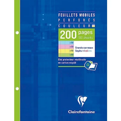 Afbeelding van Clairefontaine Mobiele kleur geperforeerde platen, 170x220mm / 200 pagina&#039;s