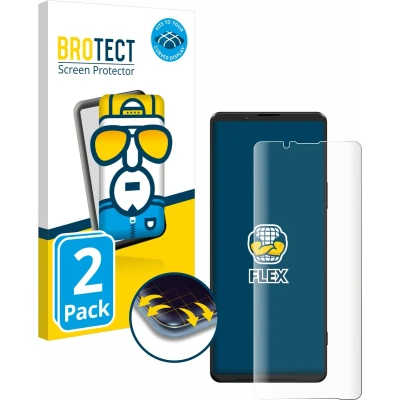 Afbeelding van BROTECT Volledig bedekkende screen protector (2 Stuk, Sony Xperia 1 III), Smartphone beschermfolie, Transparant