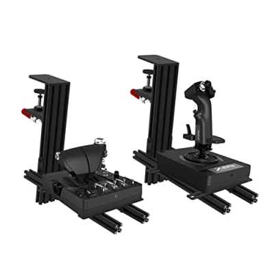 Afbeelding van HIKIG 2 Set Desk Mount Compatibel met Thrustmaster HOTAS Warthog Joystick, Throttle en Ook Ondersteuning Andere Flight Game Apparaat Zwart