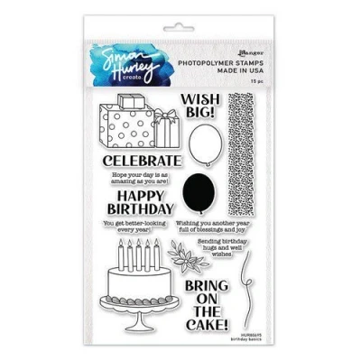 Afbeelding van Ranger SH Clearstamps 6x9 Birthday Basics HUR80695 Simon Hurley (02 23)