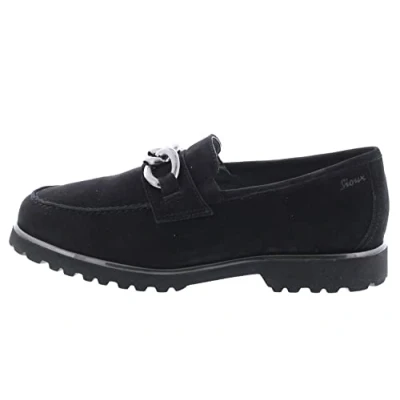 Afbeelding van Sioux Meredith Instappers, Dames, Maat: 40 3/4, Schwarz Veloursleer