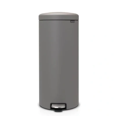 Afbeelding van NewIcon pedaalemmer 30 liter met kunststof binnenemmer Mineral Concrete Grey Brabantia