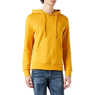 Afbeelding van JACK &amp; JONES heren Sweatshirt met capuchon Jjebasic Sweat Hood Noos,gouden oranje,S
