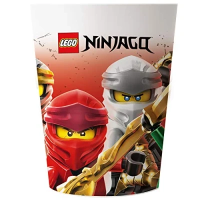 Afbeelding van Procos 92856 Lego Ninjago Herbruikbare beker, 2 stuks, inhoud 230 ml, herbruikbaar, feestservies
