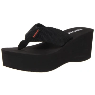 Afbeelding van Rocket Dog Dames Crush Comfort Foam Platform Flip Flop Sandaal, Zwart, 39 EU