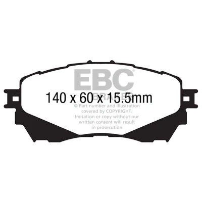 Afbeelding van Remblokkenset, schijfrem EBC BRAKES DP42170R