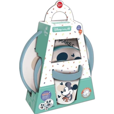 Afbeelding van 3 DELIGE MAALTIJDDOOS MICKEY BEKER KOM BORD Set stuks Niet Sl