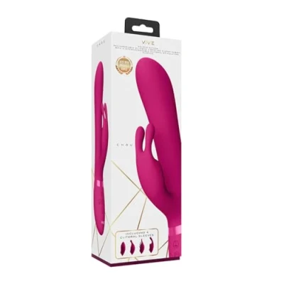 Afbeelding van Vive Chou Luxe Vibrator met verwisselbare clitoris sleeves Roze