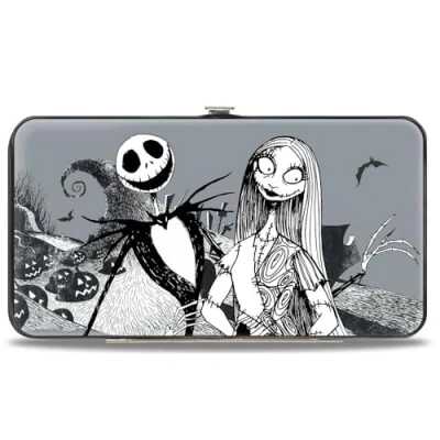 Afbeelding van Buckle Down Damesportemonnee, Zwart/Wit, 17,8 x 10,2 cm, 7&quot; 4&quot;