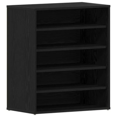 Afbeelding van Schoenenkast Zwart Eiken 60x35x70 cm Geengineerd Hout