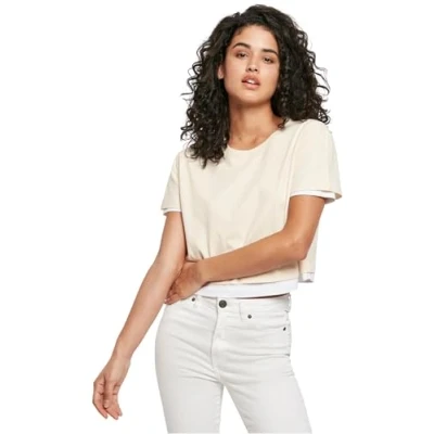 Afbeelding van Urban Classics Tshirt basic, Dames, Maat: XS, Whitesand/white