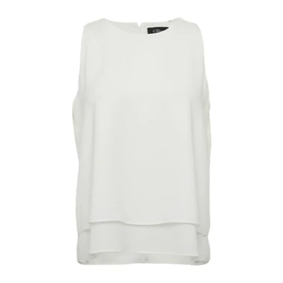 Afbeelding van s.Oliver BLACK LABEL Dubbellaagse top van crêpe, ecru, 40