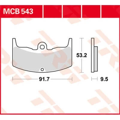 Afbeelding van Remblokset, schijfrem TRW MCB543