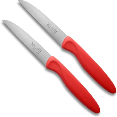 Afbeelding van (2 stuks) Robert Herder Molenmes Schilmesje Aardappelmes RVS Rood