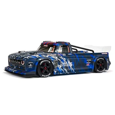 Afbeelding van ARRMA 1/7 INTROCTION 6S BLX V2 All Road RC vrachtwagen RTR (zender en ontvanger inbegrepen, batterijen oplader vereist), blauw, ARA7615V2T1