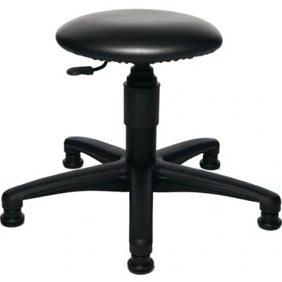 Afbeelding van Topstar Draaikruk met vloerglijders kunstleer kussen zwart zithoogteverstelling 390 520 mm 1 stuk 72260 D 10 G