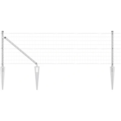 Afbeelding van vidaXL Euro Fence met 13 spike palen 0.4x25 m gegalvaniseerd staal