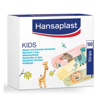 Afbeelding van Hansaplast Pflaster Kids 100 Stück 1,9cm x 7,2cm Packung (100 Stück)
