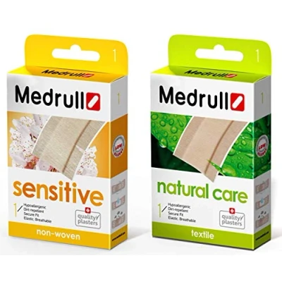 Afbeelding van Medrull Sensitive Natural Care wondpleisters per meter, huidvriendelijke hypoallergeen, pleisters met veilige kleefkracht, flexibele en ademende hechtpleisters