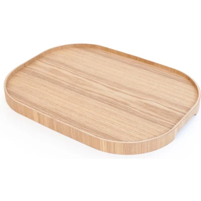 Afbeelding van Bosign CurveLine Dienblad Wilgenhout Anti slip Large 47 x 34 3 cm